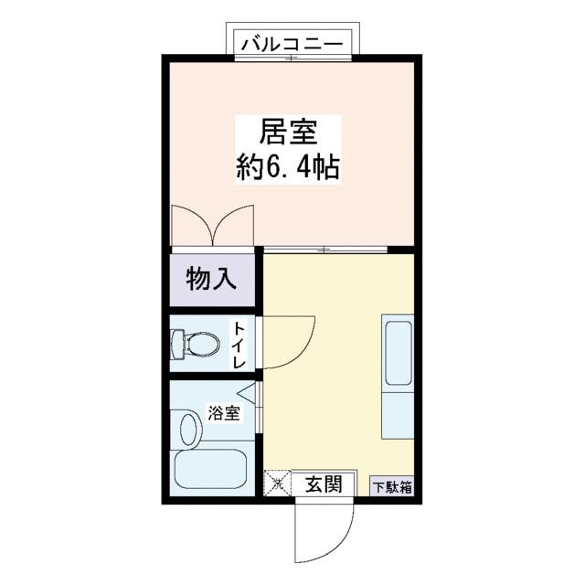 コーポFUDA(1DK/2階)の間取り写真