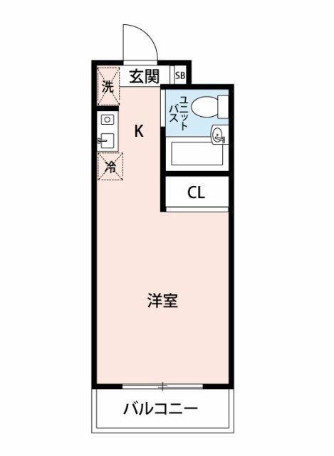マイナビSTAYパレス新宿落合(ワンルーム/2階)の間取り写真