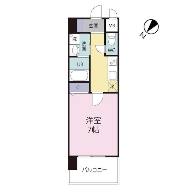 到津の杜 桜花(1K/3階)の間取り写真