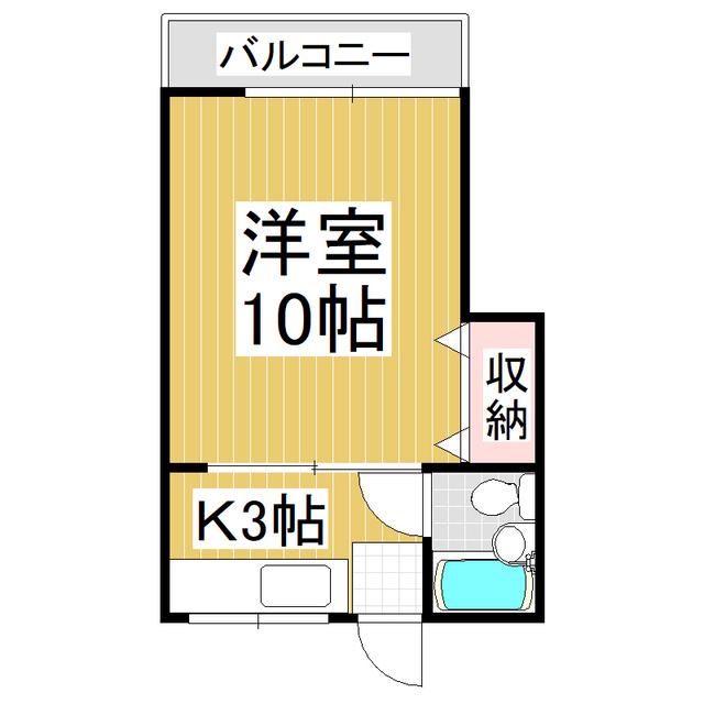 シルクハウス(1K/2階)の間取り写真
