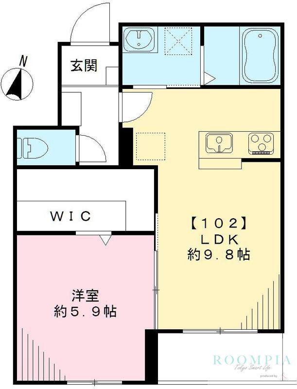 アルム深沢(1LDK/1階)の間取り写真