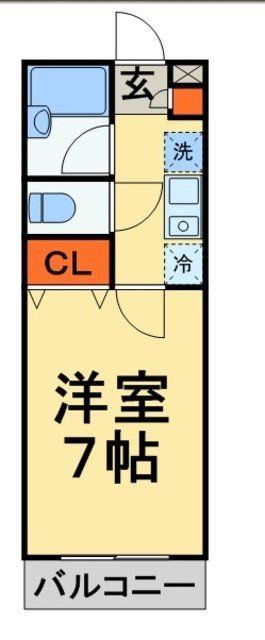 クオーレプロバンス浦安I(1K/2階)の間取り写真