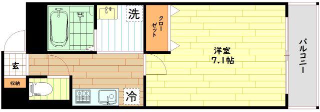 GRANDE PARTY(1K/3階)の間取り写真