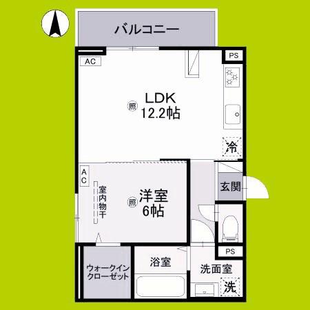 RETORIA阪南町(1LDK/3階)の間取り写真
