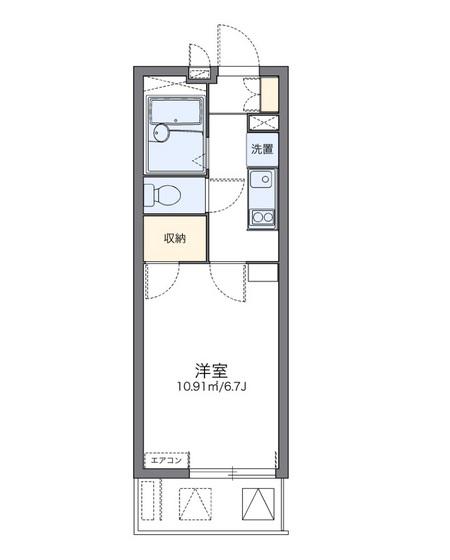 レオパレス凛凛(1K/3階)の間取り写真