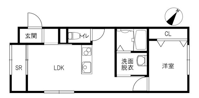 CAPARASII(1LDK/2階)の間取り写真