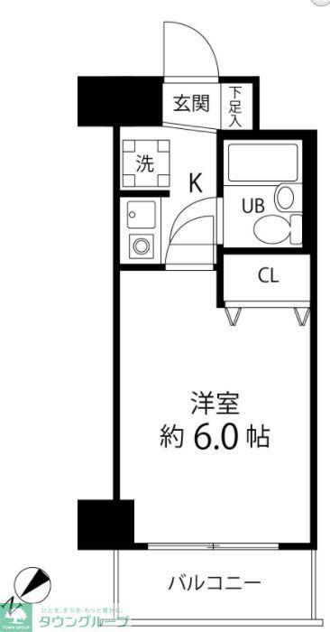 TS GARDEN梶ヶ谷(1K/1階)の間取り写真