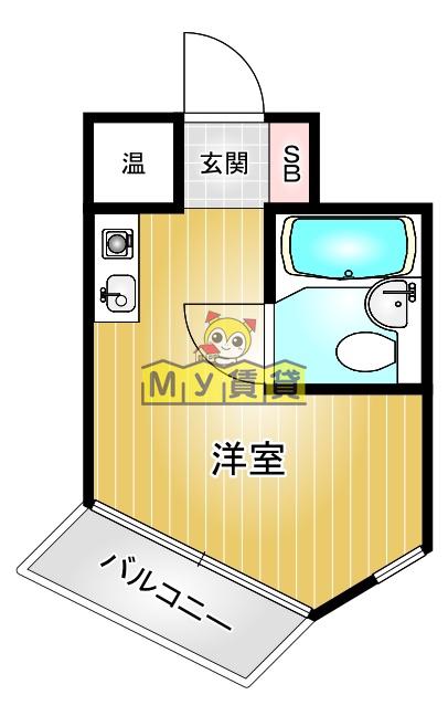 プレスイン金山(ワンルーム/5階)の間取り写真