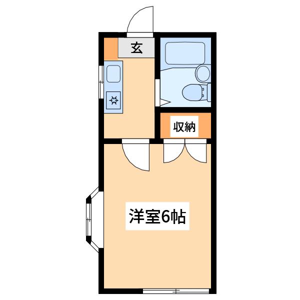 シティープラザ溝の口NO.3(1K/1階)の間取り写真