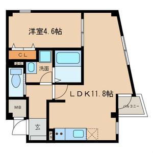 HISTORY則武(1LDK/3階)の間取り写真