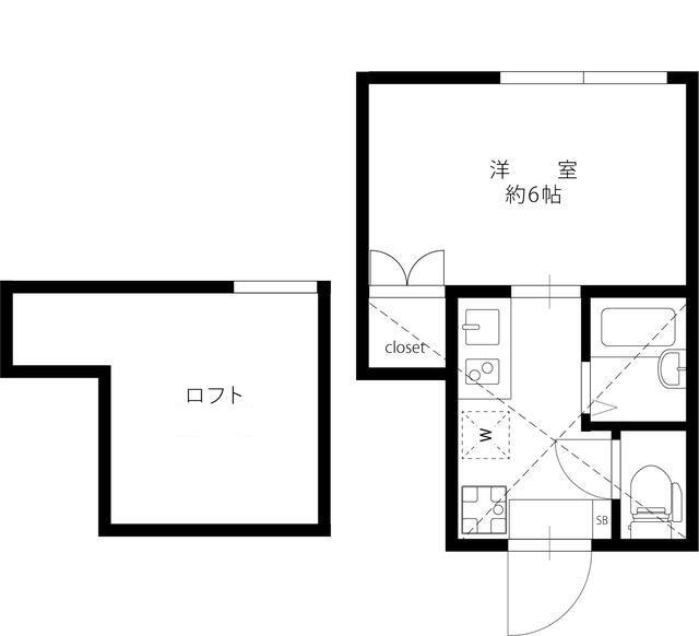 バーミープレイス 駒場東大前(1K/1階)の間取り写真