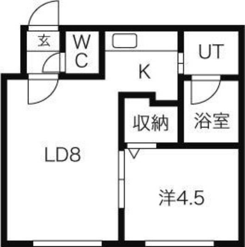 サンテモンターニュ(1LDK/2階)の間取り写真