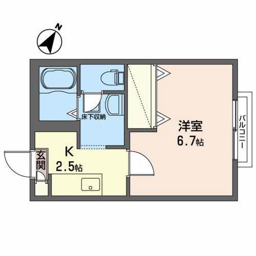 セレーザ桜(1K/2階)の間取り写真