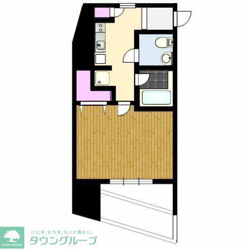 プレールドゥーク駒澤大学前(1K/3階)の間取り写真