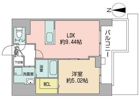 モデナ表参道(1LDK/6階)の間取り写真
