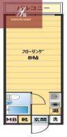 ビューテラスIII(1K/3階)の間取り写真