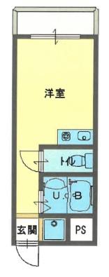 チェリーヒルズ(1K/2階)の間取り写真