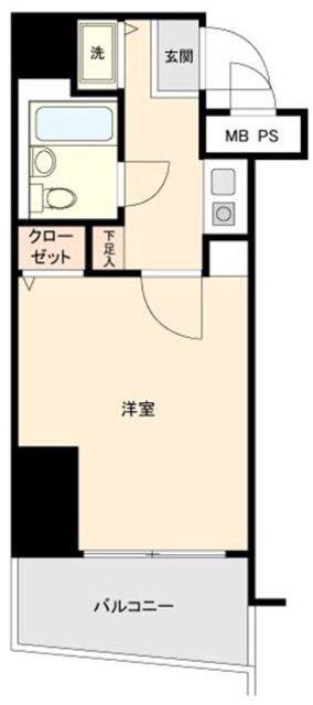 クリオ川崎東参番館(1K/4階)の間取り写真