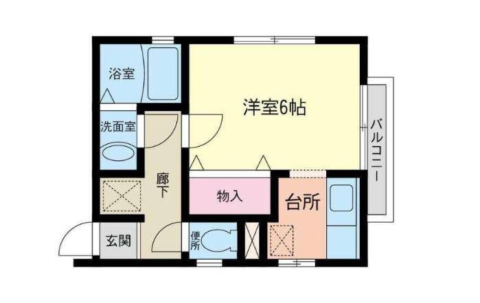 ルミエール堀切(1K/1階)の間取り写真