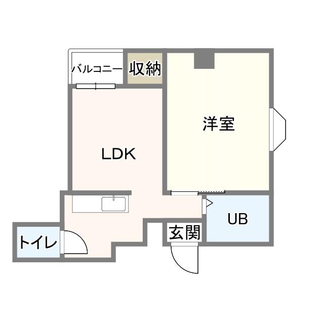 ヴァンベール垣内(1LDK/1階)の間取り写真