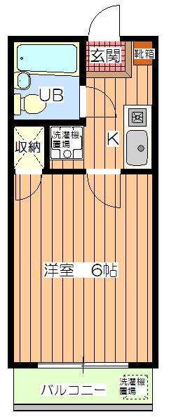 ニューハイドン(1K/1階)の間取り写真