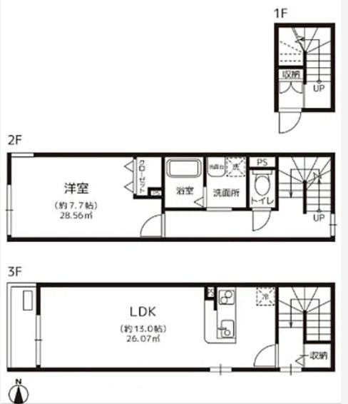 レピュア池袋西(1LDK/1階)の間取り写真