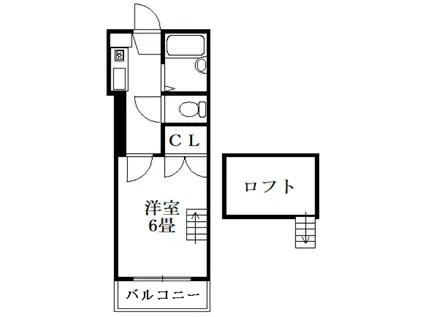 フェアリー大和町(1K/2階)の間取り写真