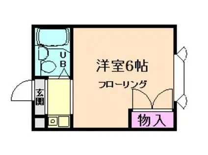 石丸ハイツ(ワンルーム/1階)の間取り写真