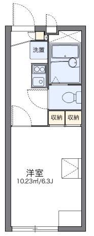 レオパレスぬまた(1K/1階)の間取り写真