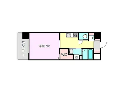 S-FORT新大阪RAVIR(1K/3階)の間取り写真