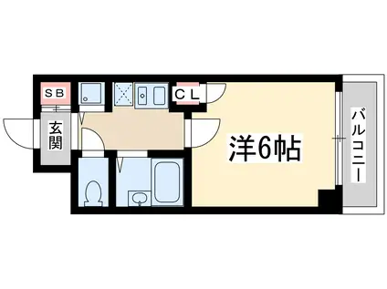 リーガル新大阪Ⅲ(1K/5階)の間取り写真