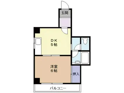 池田マンション(1DK/2階)の間取り写真