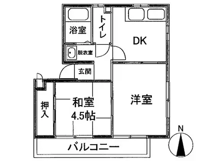 タウン片平(2DK/2階)の間取り写真