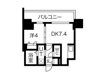 ザ・レジデンスパーク久屋大通(1DK/8階)の間取り写真