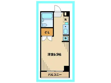新井ビル(ワンルーム/4階)の間取り写真