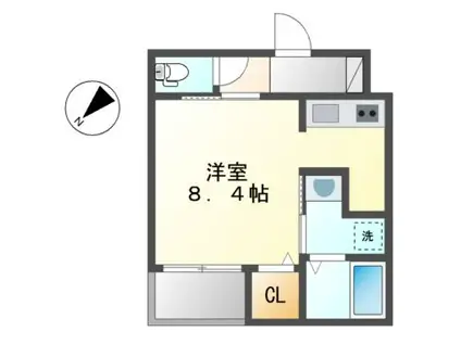 アールスマート コボ新栄R-SMART COVO新栄(ワンルーム/2階)の間取り写真