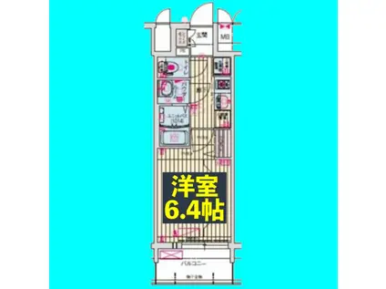 プレサンスTHE新栄(1K/4階)の間取り写真