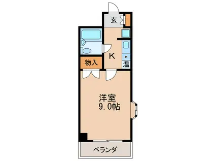 ハイメドーズ(1K/3階)の間取り写真
