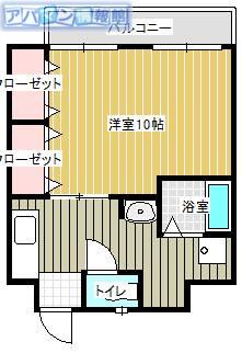 メゾンカフカス(1K/1階)の間取り写真