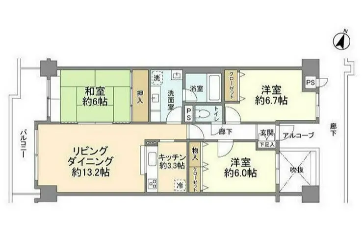 ダイアパレス柏 4階階 間取り