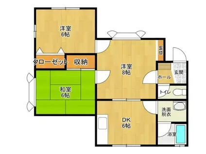 コーポイトウA(3DK/2階)の間取り写真