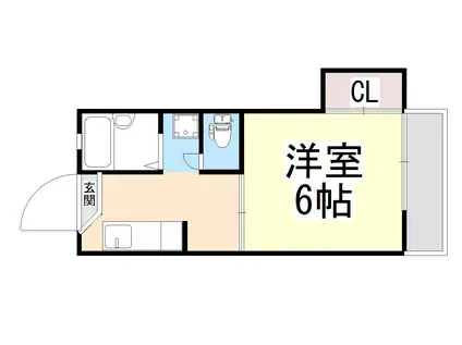 フレグランス並河II(1K/1階)の間取り写真