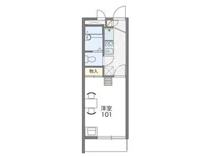 地下鉄名城線 新瑞橋駅 徒歩4分 3階建 築24年(1K/1階)の間取り写真