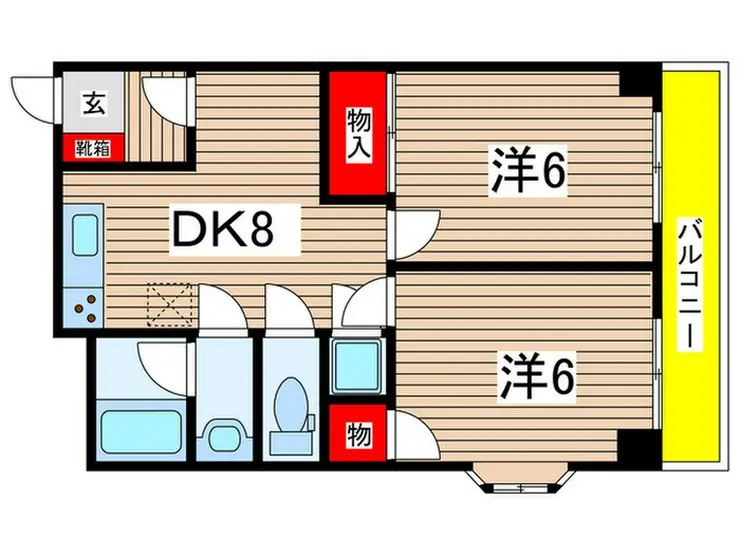 ベルヴィル 4階階 間取り
