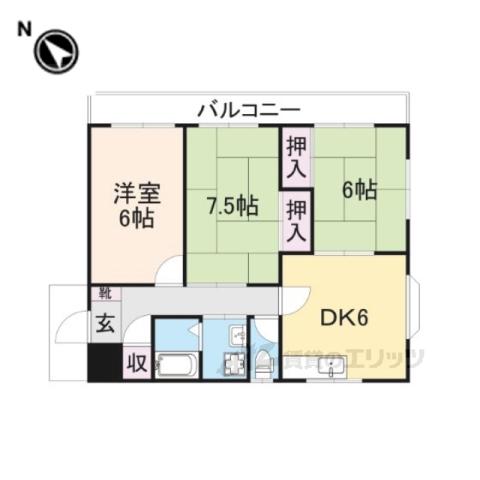 五月ハイツ(3DK/2階)の間取り写真