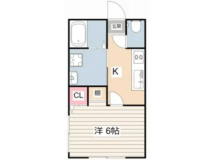 リープラス恵比須駅前(1K/2階)の間取り写真