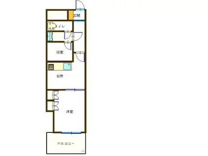 ダイアパレス丸之内二番館(1DK/5階)の間取り写真