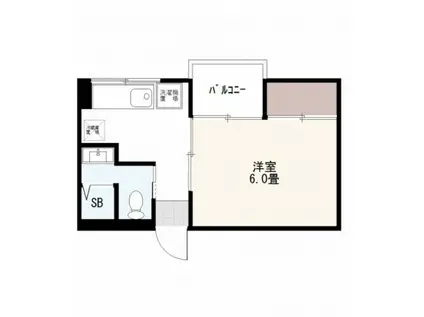 ブルックス駅前(1K/4階)の間取り写真