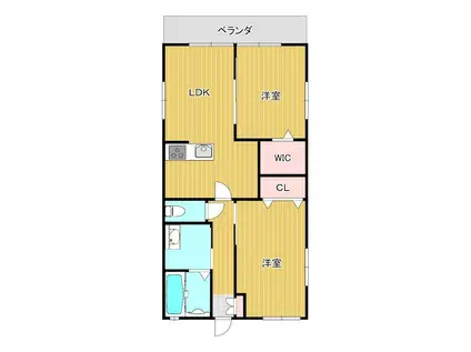 プランドール清田(2LDK/1階)の間取り写真