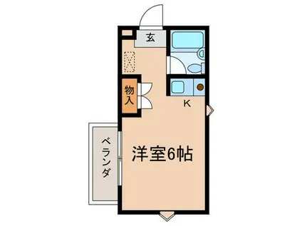 ハママンション(1K/3階)の間取り写真